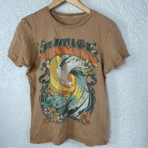 O’NEILL Floral Surfer Graphic Crew Neck Tee Shirt Size XS